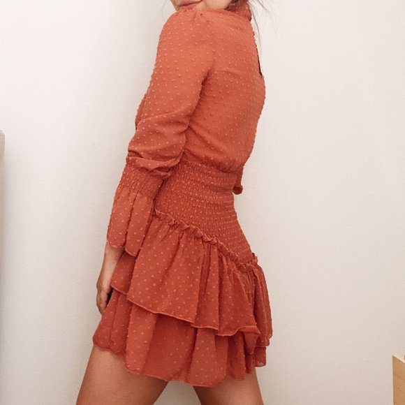 Princess Polly Dresses & Skirts - Long Sleeve Ruffle Dress